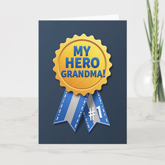 Hero Grandma Award Style Card (Front)