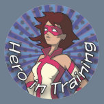 Hero in Training Classic Round Sticker