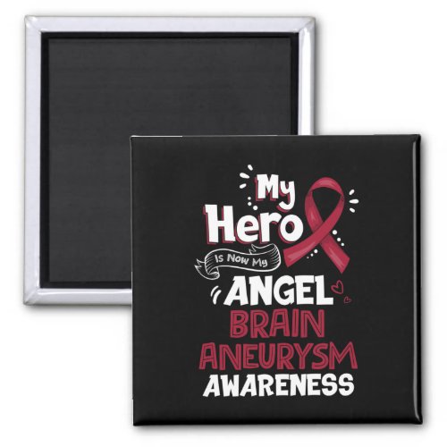 Hero Is Now My Angel Brain Aneurysm Awareness Gift Magnet