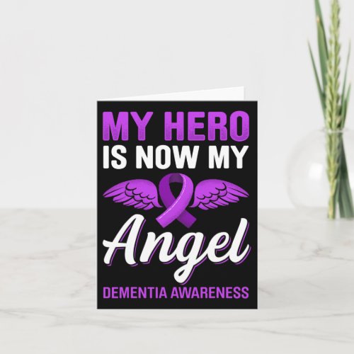 Hero Is Now My Angel Dementia Awareness Alzheimerh Card