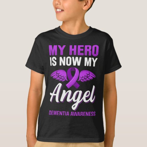 Hero Is Now My Angel Dementia Awareness Alzheimerh T_Shirt