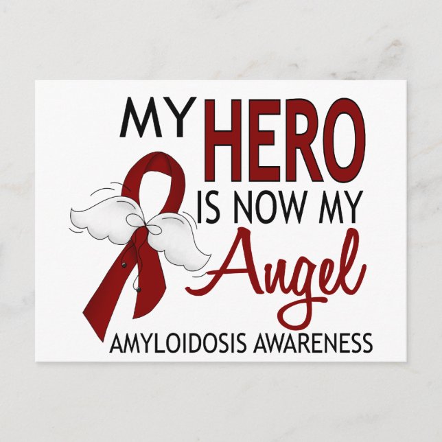 Hero Now My Angel Amyloidosis Postcard (Front)