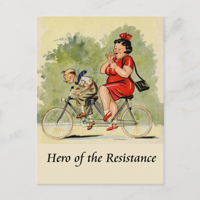 Hero of the resistance postcard (Front)