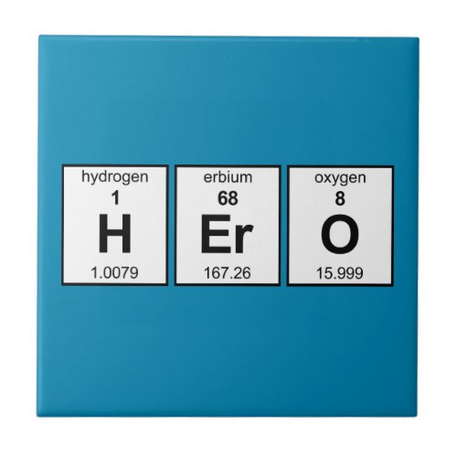 HErO Periodic Table Ceramic Tile