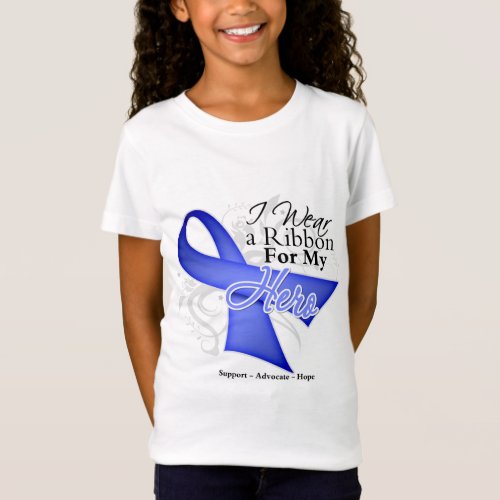 Hero Periwinkle Ribbon _ Stomach Cancer T_Shirt