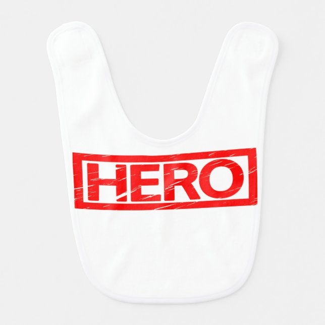 Hero Stamp Baby Bib (Front)