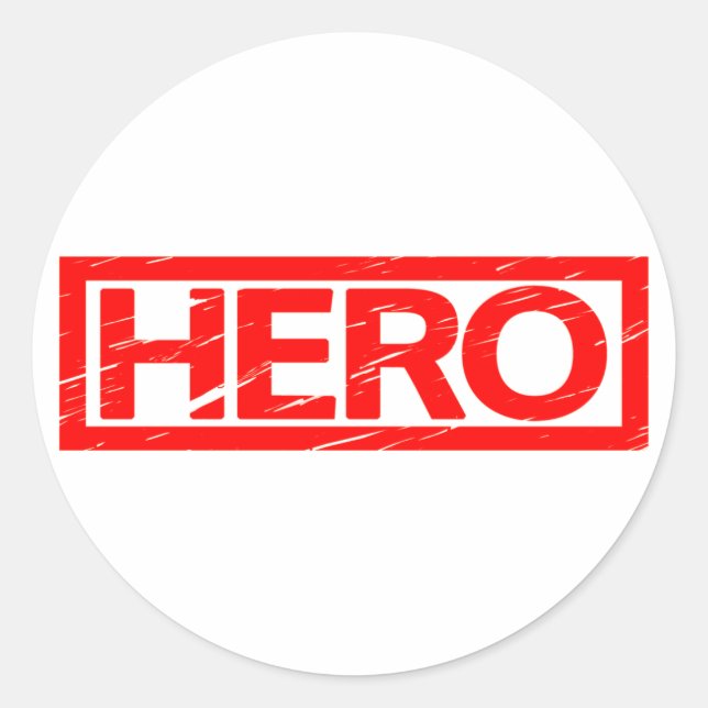 Hero Stamp Classic Round Sticker (Front)
