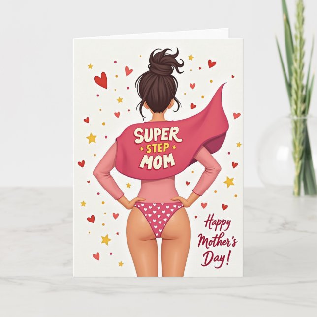 Hero Step Mom Day Design Card (Front)