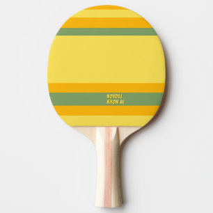 Hero Stripes Horizontal Lines Orange Yellow Green Ping Pong Paddle