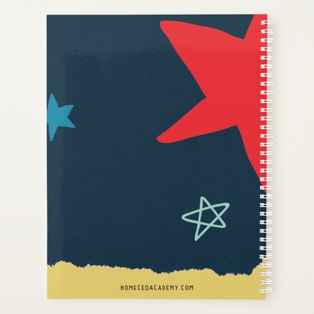 Hero-Themed Teacher Homeschool Planner (Large) (Back)