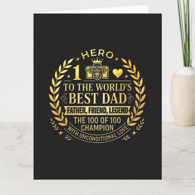 Hero to the World's Best Dad / Card  (Front)