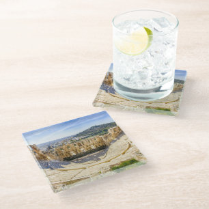 Herodion Atticus Ancient Theater Glass Coaster 