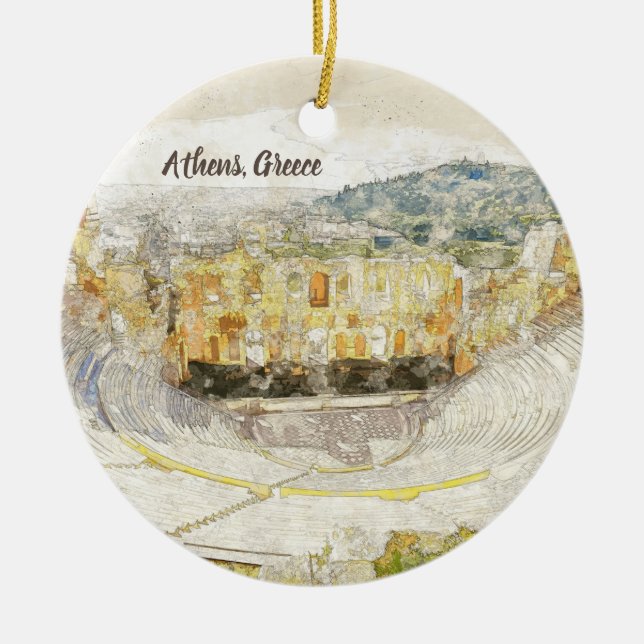 Herodion Theater Ornament | Ancient Athens Greece  (Front)