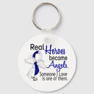 Heroes Become Angels ALS Keychain