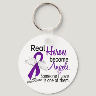 Heroes Become Angels Alzheimer's Disease Keychain