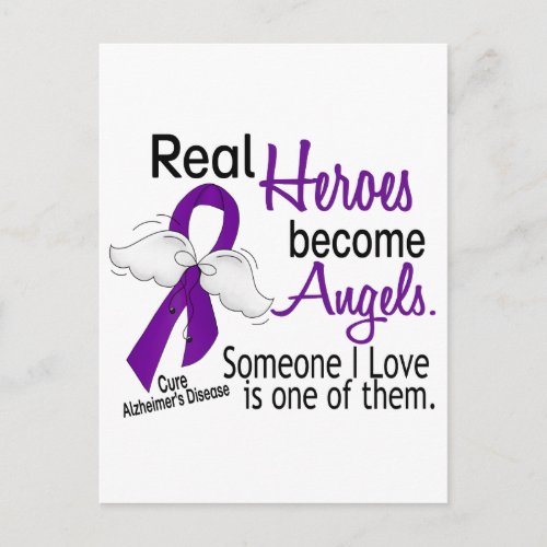Heroes Become Angels Alzheimers Disease Postcard