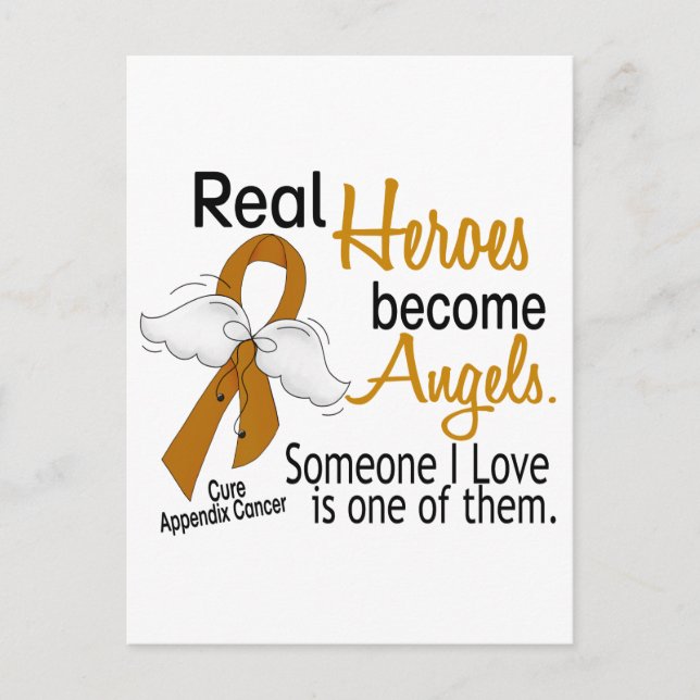 Heroes Become Angels Appendix Cancer Postcard (Front)