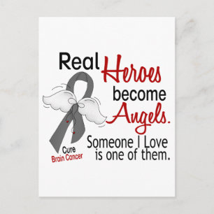 Heroes Become Angels Brain Cancer Postcard
