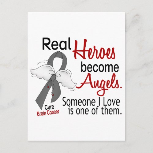 Heroes Become Angels Brain Cancer Postcard