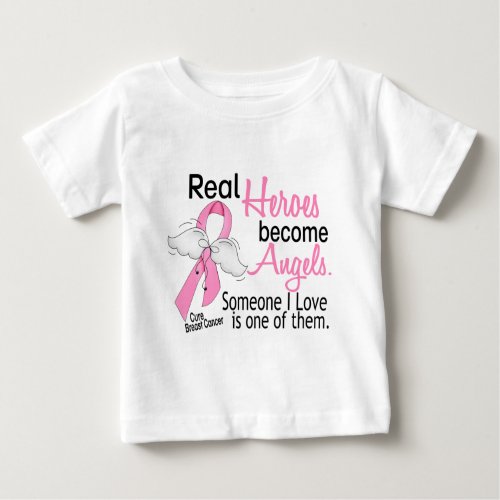 Heroes Become Angels Breast Cancer Baby T_Shirt