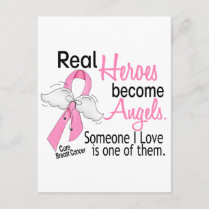 Heroes Become Angels Breast Cancer Postcard