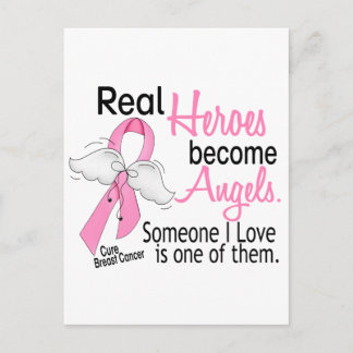 Heroes Become Angels Breast Cancer Postcard