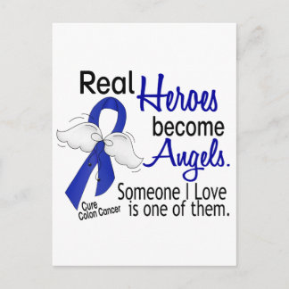 Heroes Become Angels Colon Cancer Postcard
