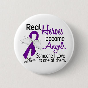 Heroes Become Angels Cystic Fibrosis Button