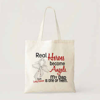 Heroes Become Angels Dad Lung Cancer Tote Bag