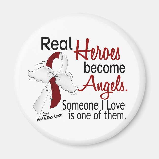Heroes Become Angels Head And Neck Cancer Magnet (Front)