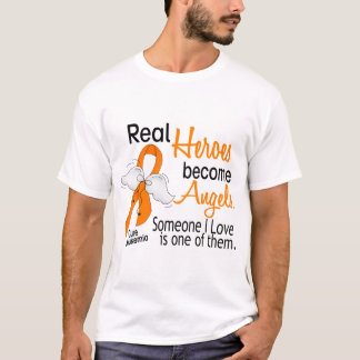 Heroes Become Angels Leukemia T-Shirt