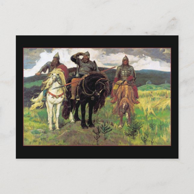 Heroes by Victor Vasnetsov Postcard (Front)