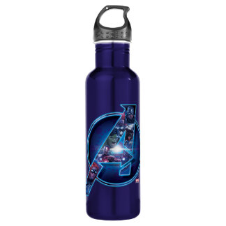 Heroes In Avengers Logo Stainless Steel Water Bottle