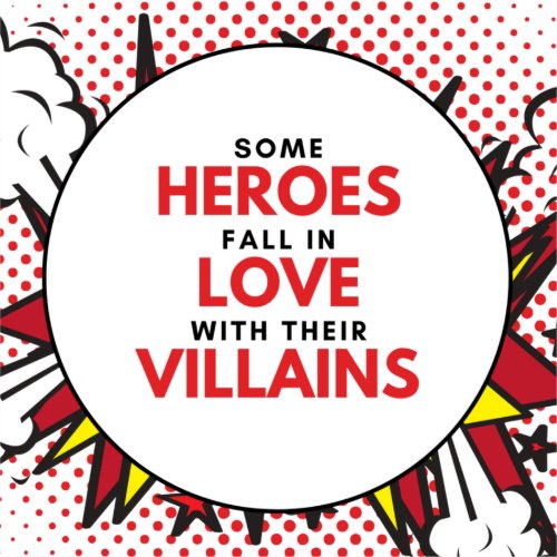 Heroes Love Villains _ Circle Design Sticker