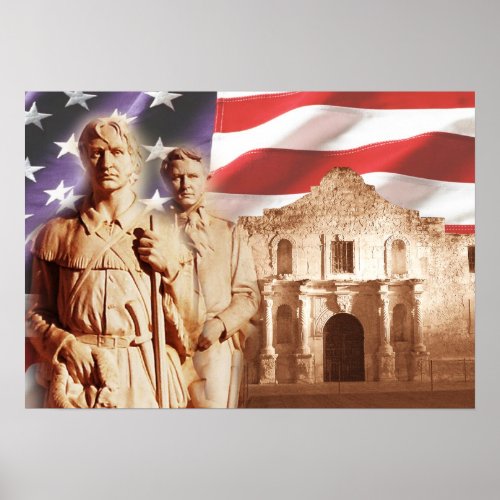 Heroes of The Alamo San Antonio Texas Poster