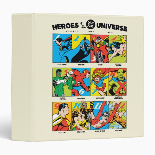 Heroes of the DC™ Universe 3 Ring Binder (Front/Spine)