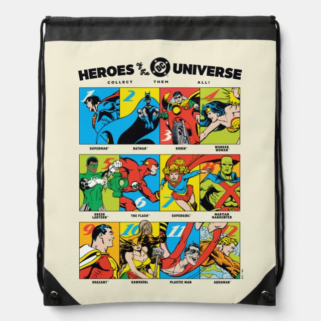 Heroes of the DC™ Universe Drawstring Bag (Front)