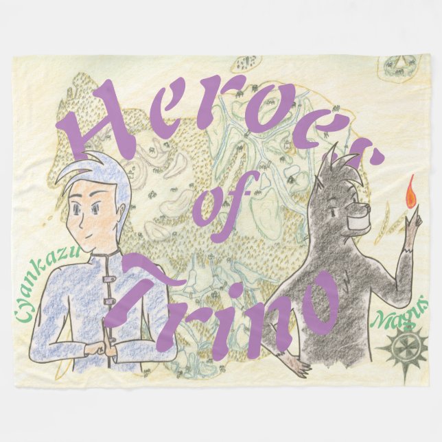 Heroes of Trino (ft. Cyankazu & Magus) Fleece Blanket (Front (Horizontal))