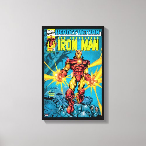 Heroes Return 2 Iron Man Comic Cover Canvas Print