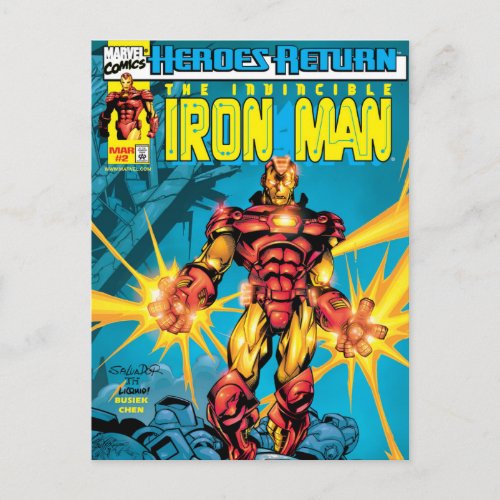 Heroes Return 2 Iron Man Comic Cover Postcard