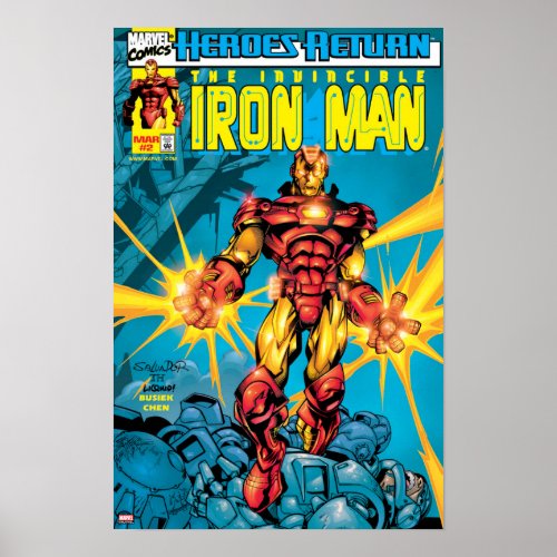 Heroes Return 2 Iron Man Comic Cover Poster