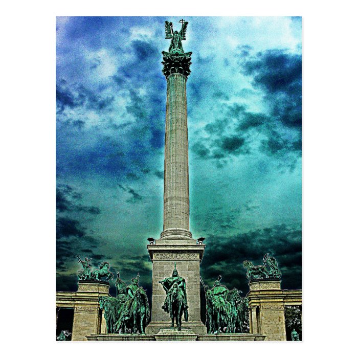 Heroes Square Column, Budapest(2) Postcard