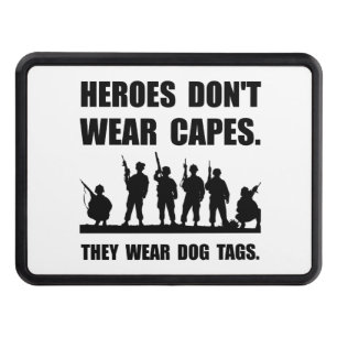 Heroes Wear Dog Tags Tow Hitch Cover