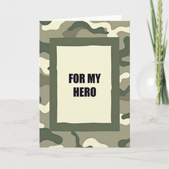 Heroic Camo Fathers Day Card (Front)