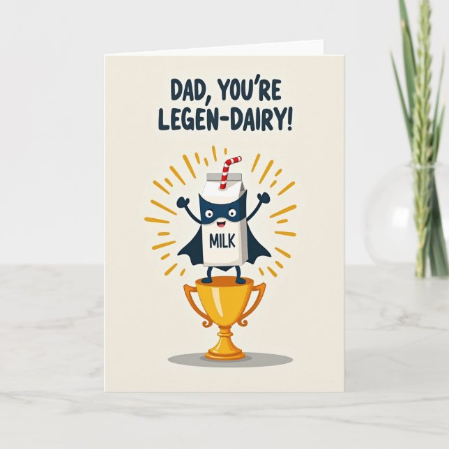 Heroic Carton Fathers Day Card (Front)