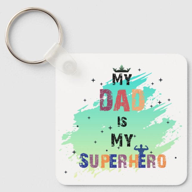 Heroic Dad Vibes Keychain (Front)