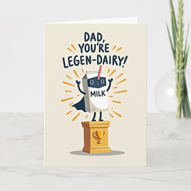 Heroic Dads Sweet Fathers Day Card (Front)