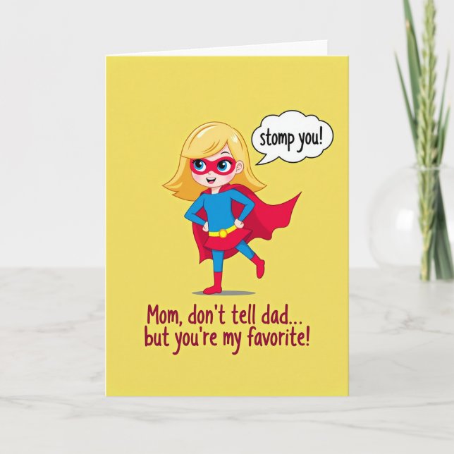 Heroic Mom Illustration Card (Front)