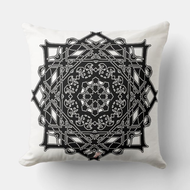 Heroic Octa Glyph Throw Pillow (Front)