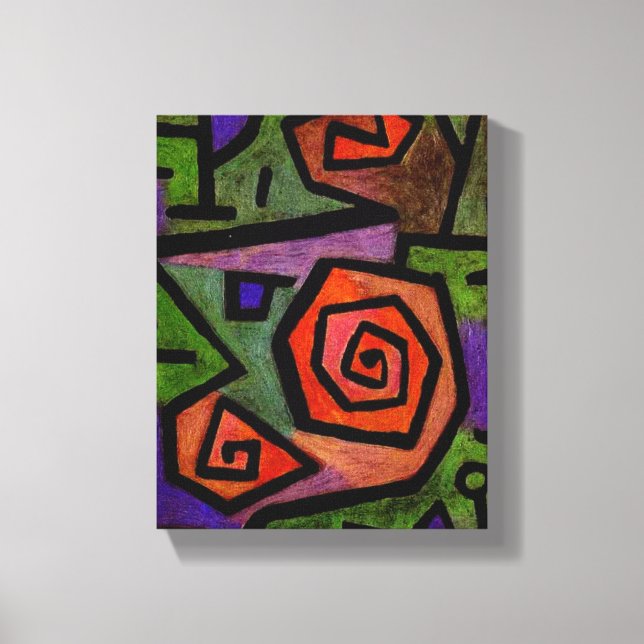 Heroic Roses by Paul Klee Abstract Modern Art Canvas Print (Front)